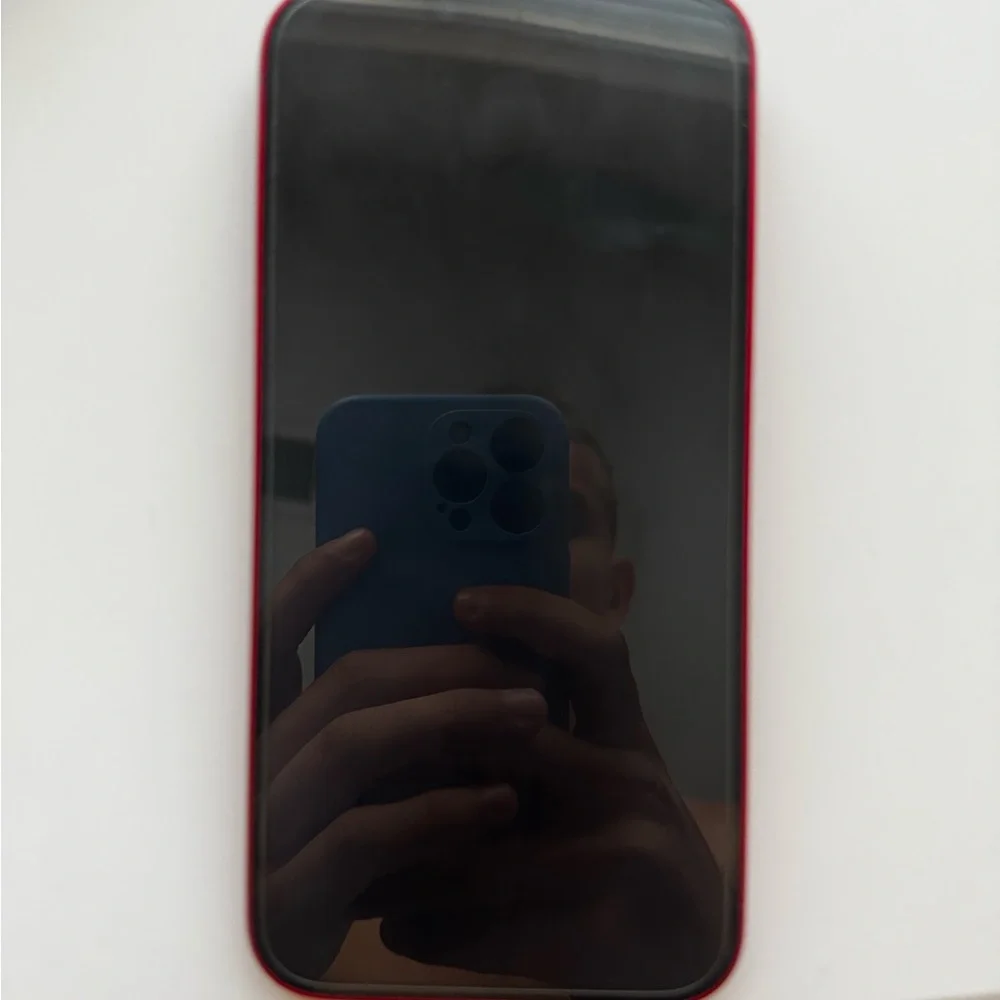 Apple Smartphone with Red Trim